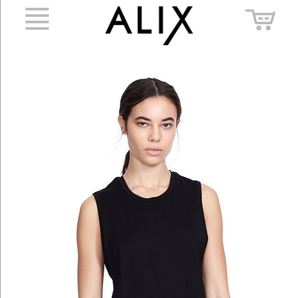 NWT ALIX Black Thompson Bodysuit Tank Top Large